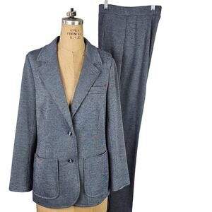 VTG Butte Knit trouser suit retro 1970s classic traditional preppy 10